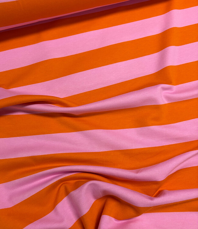 oranje roze strepen - zachte sweater