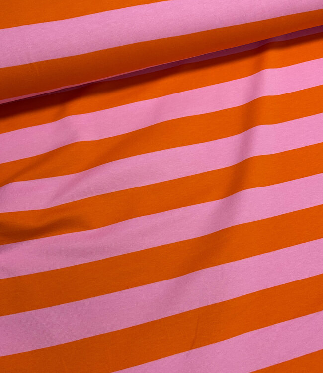 oranje roze strepen - zachte sweater