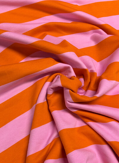 oranje roze strepen - zachte sweater