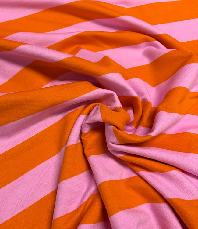 oranje roze strepen - zachte sweater