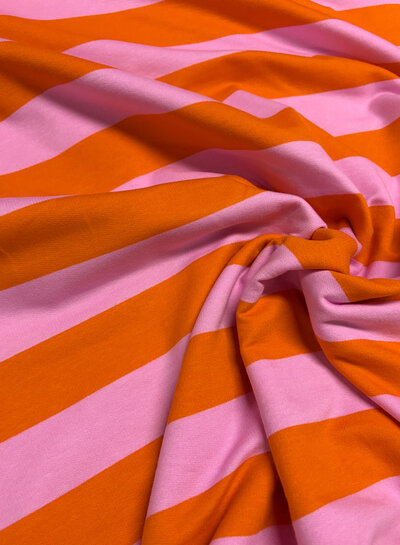 orange pink stripes - soft sweater