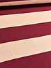 bordeaux roze brede streep - french terry