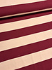 burgundy pink wide stripe - French terry