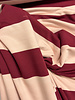 bordeaux roze brede streep - french terry
