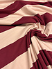 bordeaux roze brede streep - french terry