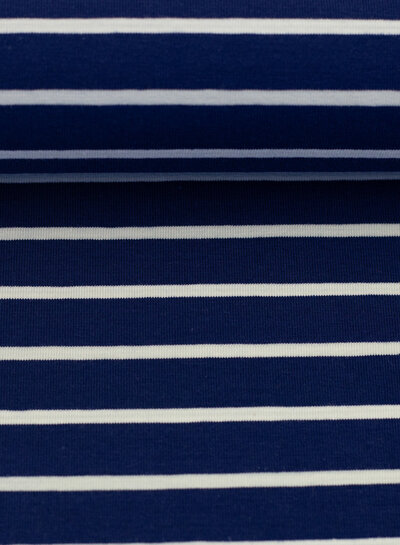 Swafing blauw summer stripe Tee - tricot