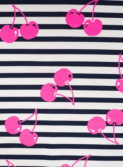 neon cherries - french terry
