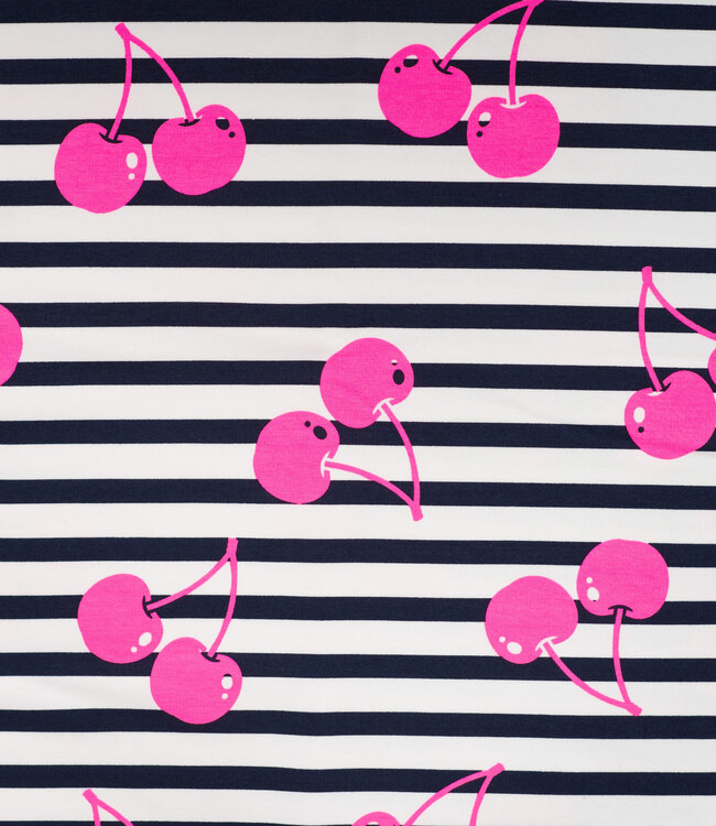 neon kersen - french terry