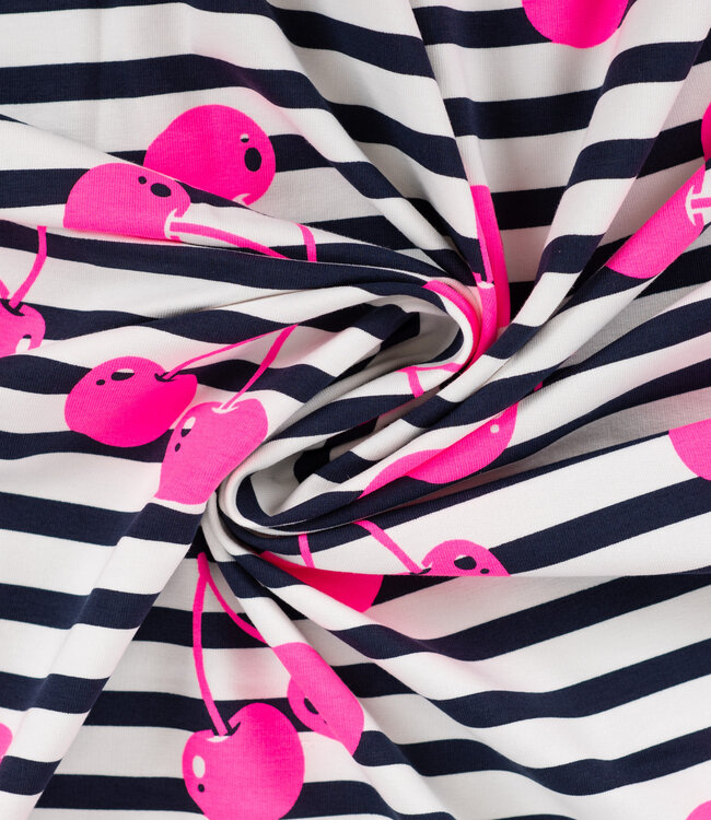 neon kersen - french terry