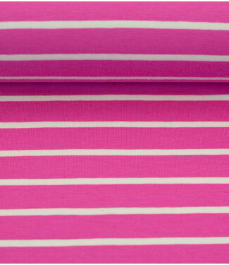 Swafing fuchsia summer stripe Tee - tricot
