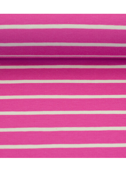 Swafing fuchsia summer stripe Tee - tricot