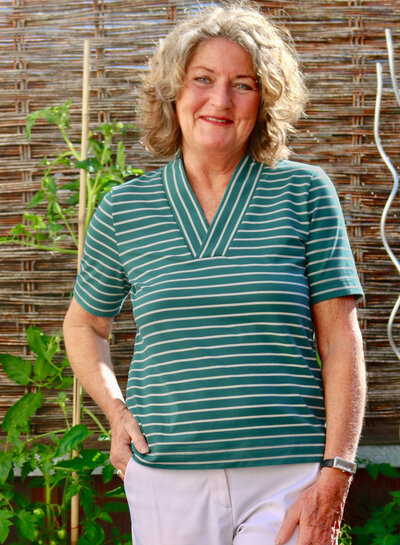 Swafing green summer stripe Tee - jersey
