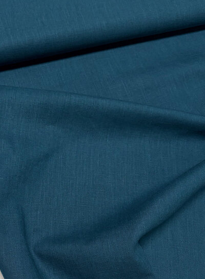 Madeline petrol - linen cotton blend
