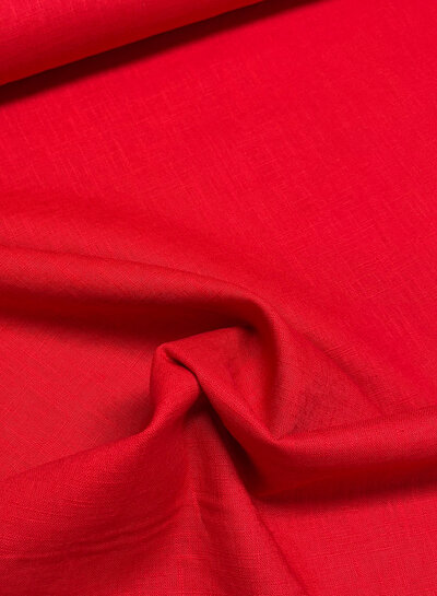 Madeline red - linen cotton blend