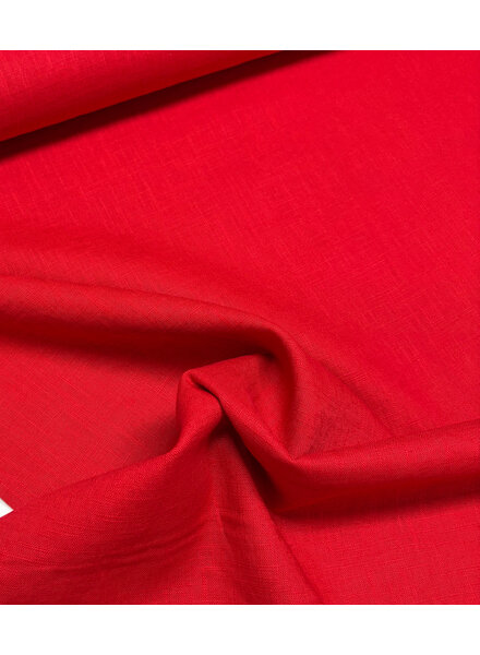 Madeline red - linen cotton blend