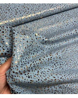 lightblue denim - leopard cotton