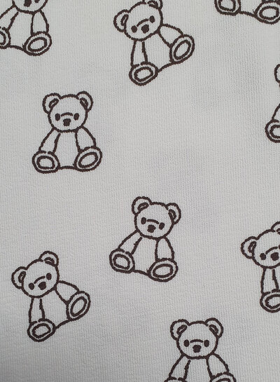Terry crepe bears - off-white
