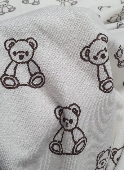 Terry crepe bears - off-white