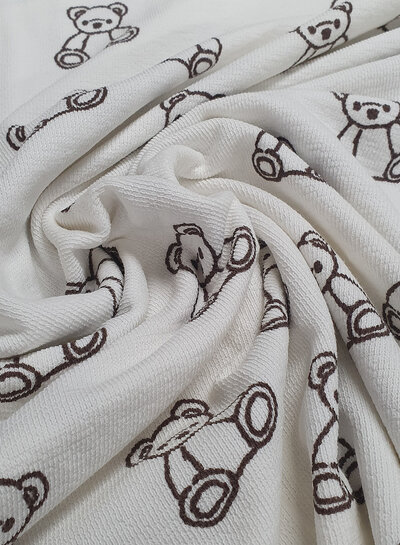 Terry crepe bears - off-white