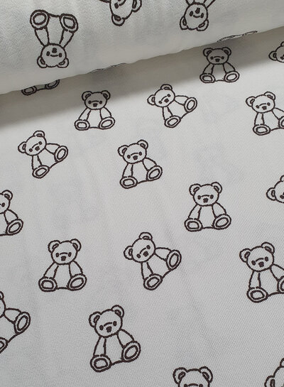 Terry crepe bears - off-white