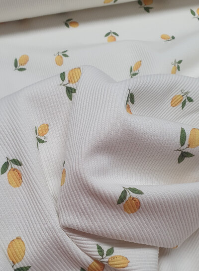 lemons ecru - geribbelde tricot