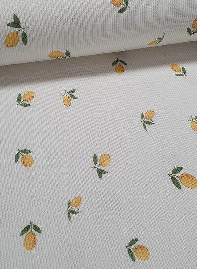 lemons ecru - geribbelde tricot