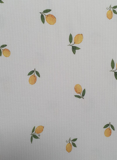 lemons ecru - geribbelde tricot