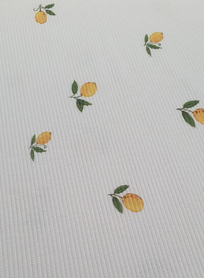 lemons ecru - geribbelde tricot
