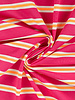 fuchsia neon stripes - french terry