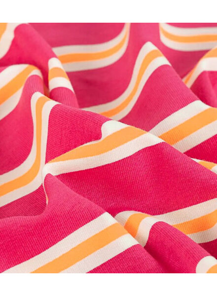 fuchsia neon stripes - french terry