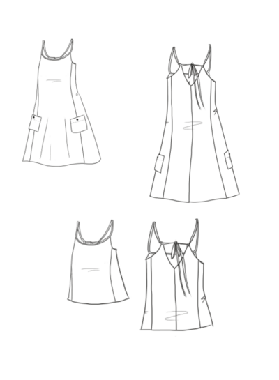 Maison Fauve The Dress / The Top PAOLA - sewing pattern - English and French instructions