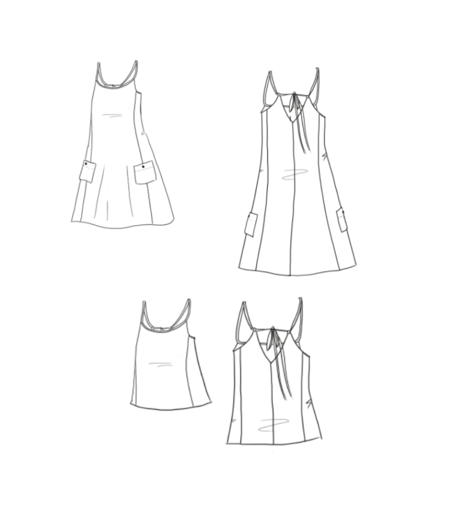 Maison Fauve La Robe / Le Top PAOLA - naaipatroon - Engels en Franse instructies