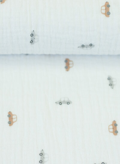 Swafing little cars - tetra / double gauze