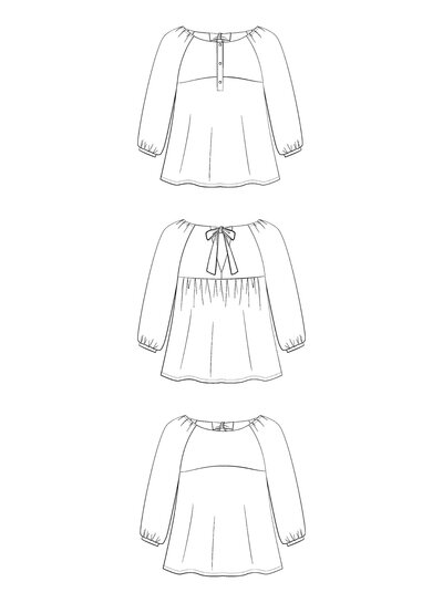 Maison Fauve La Blouse HESPERIDE - naaipatroon - Engels en Franse instructies