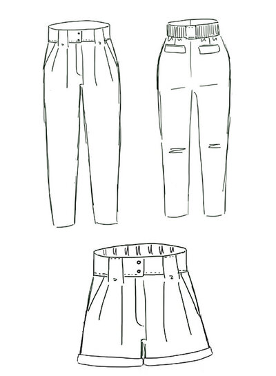 Maison Fauve Le Pantalon / Short BELEM - naaipatroon - Engels en Franse instructies
