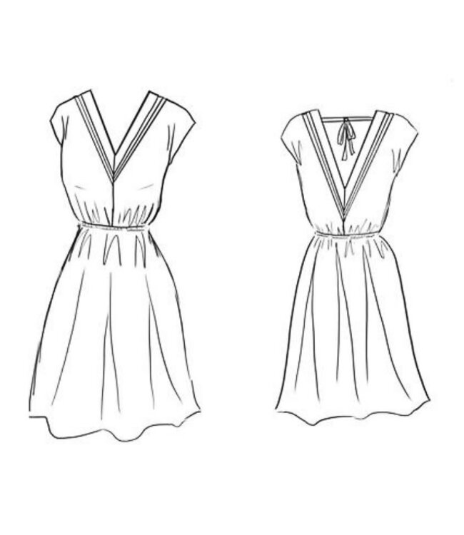 Maison Fauve La Robe / Le Top Byzance - papieren patroon - Engelse en Franse instructies