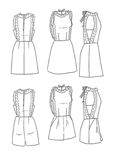Maison Fauve La Robe Combishort LUZ - naaipatroon - Engels en Franse instructies