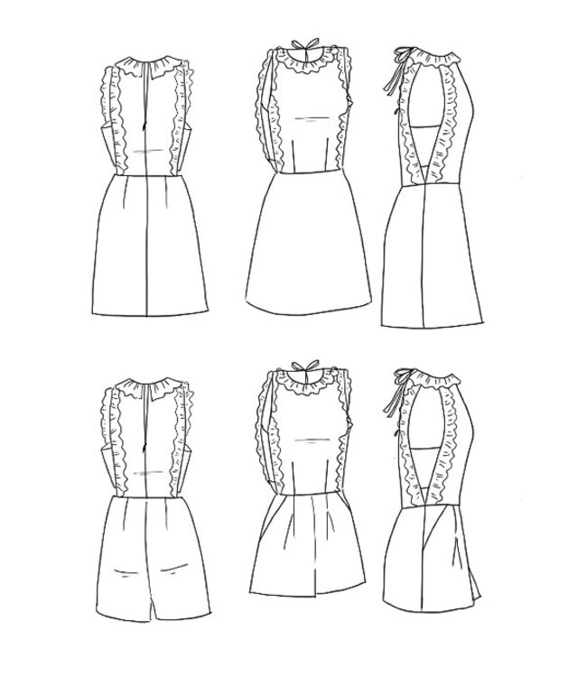 Maison Fauve La Robe Combishort LUZ - sewing pattern - English and French instructions