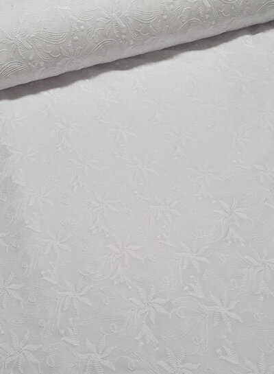 white broderie leaves
