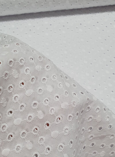 white embroidery balls