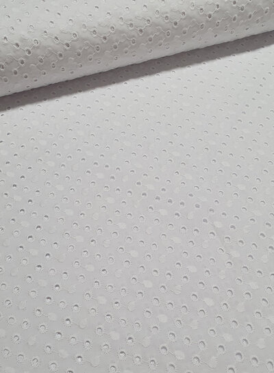 wit broderie bolletjes