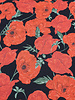 red roses on black - french terry