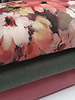 bordeaux blurred flowers - french terry