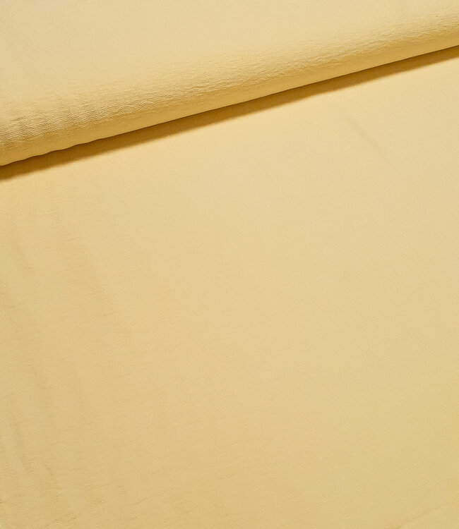 A la Ville zacht geel  - prachtig geweven linnenlook rayon