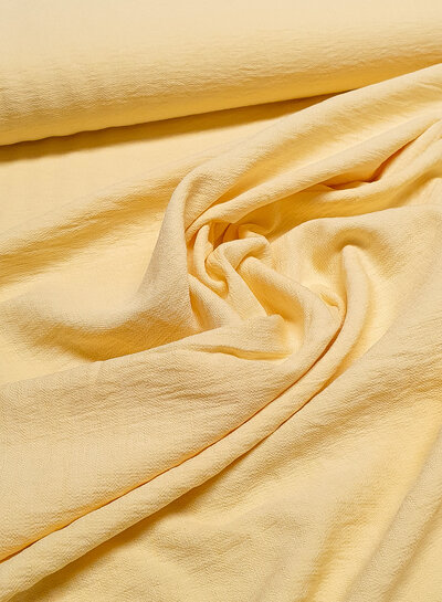 A la Ville soft yellow - beautifully woven linen-look rayon