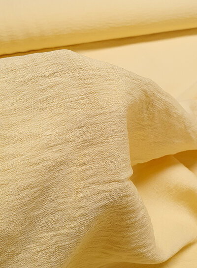 A la Ville soft yellow - beautifully woven linen-look rayon