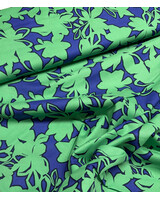Poppy fabrics blauw/groen bloemen - katoen