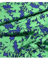 Poppy fabrics blue/green flowers - cotton