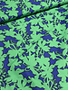 Poppy fabrics blauw/groen bloemen - katoen