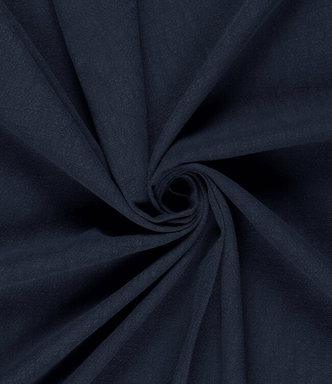 marineblauw stonewashed linnen